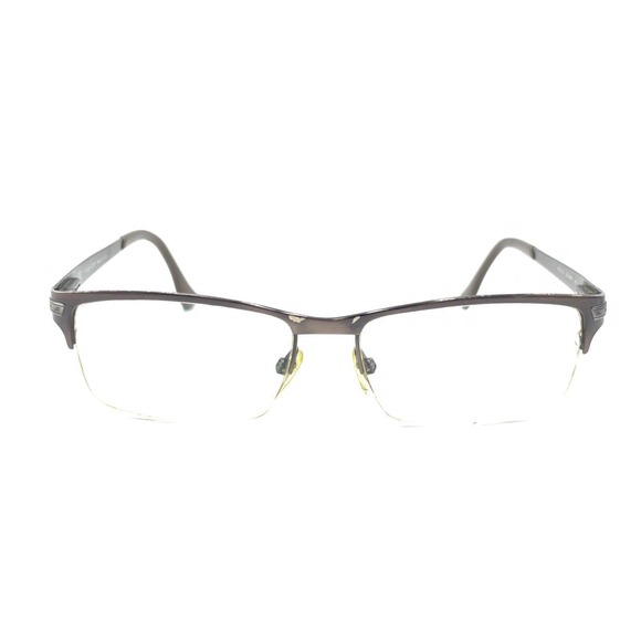 Police COL 08EP Dark Brown Metal Rectangular Half Frame Eyeglasses Frames 135 - Picture 6 of 12